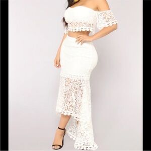 Fashion Nova Smitten Crochet Set